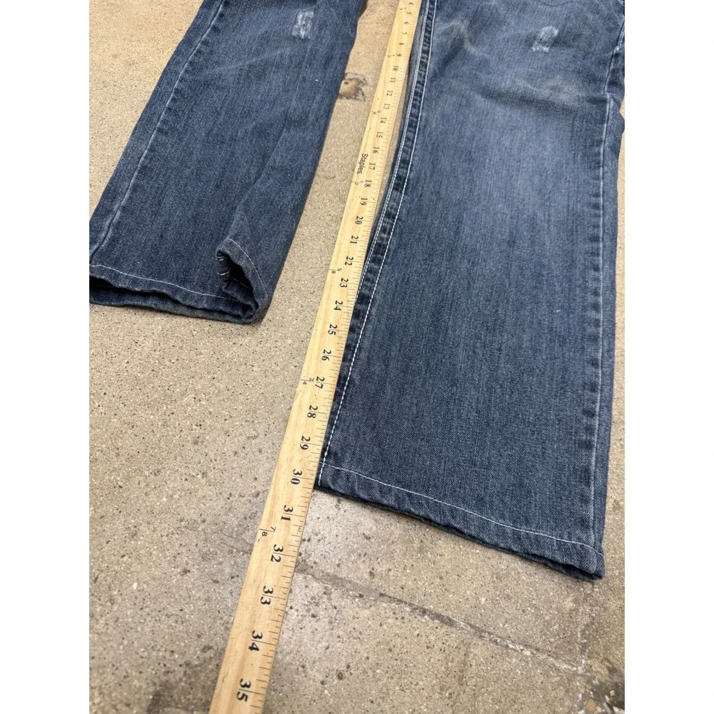 True Religion Joey Super T Mens Dark Wash Straight Leg Jeans Size 36x34 USA Made